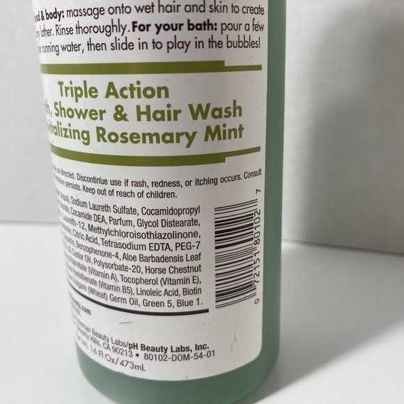 c. Booth Triple Action Rosemary Mint Wash - Picture 7 of 10